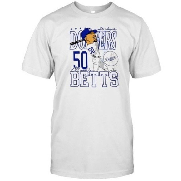 Gildan Other - Los Angeles Dodgers Mookie Betts #50 Slugger Swing T-Shirt
